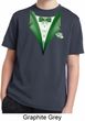 Dark Green Tuxedo Kids Moisture Wicking Shirt