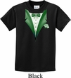 Dark Green Tuxedo Kids Shirt