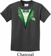 Dark Green Tuxedo Kids Shirt
