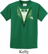 Dark Green Tuxedo Kids Shirt