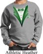 Dark Green Tuxedo Kids Sweat Shirt