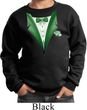Dark Green Tuxedo Kids Sweat Shirt