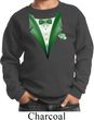 Dark Green Tuxedo Kids Sweat Shirt