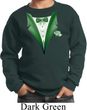 Dark Green Tuxedo Kids Sweat Shirt