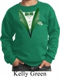Dark Green Tuxedo Kids Sweat Shirt