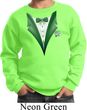 Dark Green Tuxedo Kids Sweat Shirt