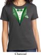 Dark Green Tuxedo Ladies Shirt