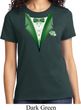 Dark Green Tuxedo Ladies Shirt