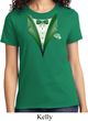 Dark Green Tuxedo Ladies Shirt