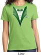 Dark Green Tuxedo Ladies Shirt