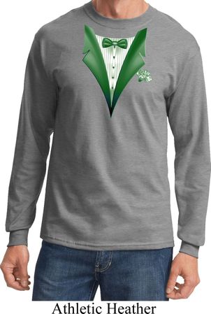 Dark Green Tuxedo Long Sleeve Shirt