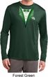 Dark Green Tuxedo Mens Moisture Wicking Long Sleeve Shirt