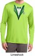 Dark Green Tuxedo Mens Moisture Wicking Long Sleeve Shirt