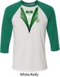 Dark Green Tuxedo Mens Raglan Shirt
