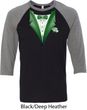 Dark Green Tuxedo Mens Raglan Shirt