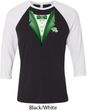 Dark Green Tuxedo Mens Raglan Shirt