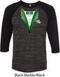 Dark Green Tuxedo Mens Raglan Shirt