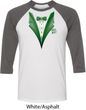 Dark Green Tuxedo Mens Raglan Shirt