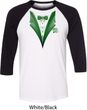 Dark Green Tuxedo Mens Raglan Shirt