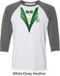 Dark Green Tuxedo Mens Raglan Shirt