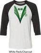 Dark Green Tuxedo Mens Raglan Shirt