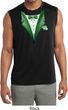 Dark Green Tuxedo Mens Sleeveless Moisture Wicking Shirt