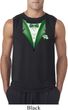 Dark Green Tuxedo Mens Sleeveless Shirt