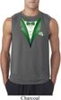 Dark Green Tuxedo Mens Sleeveless Shirt
