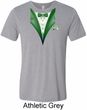 Dark Green Tuxedo Mens Tri Blend Crewneck Shirt