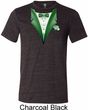 Dark Green Tuxedo Mens Tri Blend Crewneck Shirt