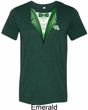 Dark Green Tuxedo Mens Tri Blend Crewneck Shirt