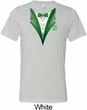 Dark Green Tuxedo Mens Tri Blend Crewneck Shirt