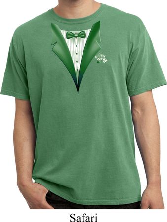 Dark Green Tuxedo Pigment Dyed Shirt