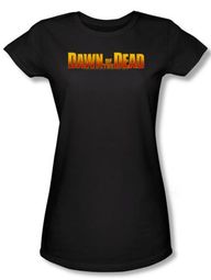 Dawn Of The Dead Juniors T-shirt Movie Dawn Logo Black Tee Shirt
