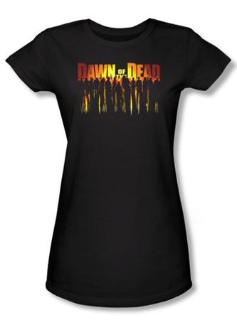 Dawn Of The Dead Juniors T-shirt Walking Black Tee Shirt