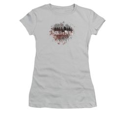 Dawn Of The Dead Shirt Juniors Creeping Shadows Silver Tee T-Shirt