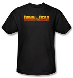 Dawn Of The Dead T-shirt Movie Dawn Logo Adult Black Tee Shirt
