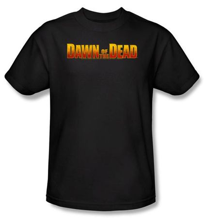 Dawn Of The Dead T-shirt Movie Dawn Logo Adult Black Tee Shirt