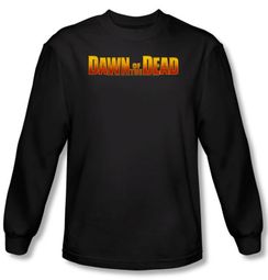 Dawn Of The Dead T-shirt Movie Dawn Logo Black Long Sleeve Tee Shirt