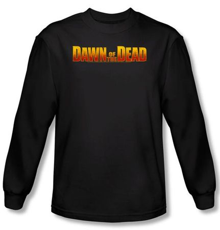 Dawn Of The Dead T-shirt Movie Dawn Logo Black Long Sleeve Tee Shirt