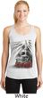 Day of the Dead Candle Skull Ladies White Dry Wicking Racerback Tank