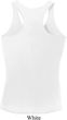 Day of the Dead Candle Skull Ladies White Dry Wicking Racerback Tank