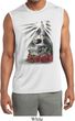 Day of the Dead Candle Skull Mens Sleeveless Moisture Wicking Shirt