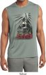 Day of the Dead Candle Skull Mens Sleeveless Moisture Wicking Shirt