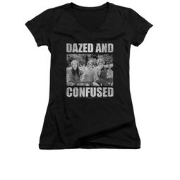 Dazed And Confused Shirt Juniors V Neck Rock On Black Tee T-Shirt Dazed And Confused Shirt Juniors V Neck Rock On Black Tee T-Shirt