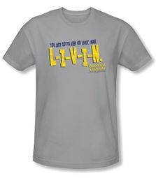 Dazed And Confused T-shirt Movie Livin Adult Silver Slim Fit Shirt