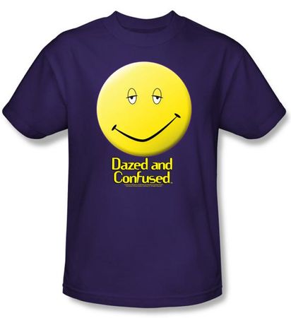 Dazed & Confused T-shirt Movie Dazed Smile Adult Purple Tee Shirt