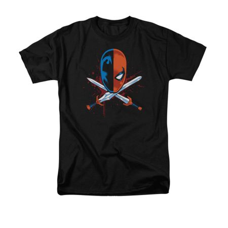 Deathstroke Shirt Crossed Swords Adult Black Tee T-Shirt
