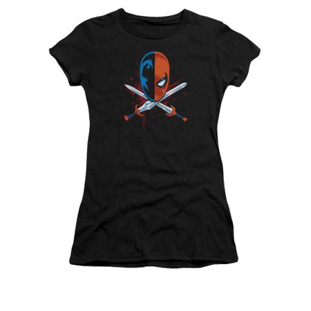 Deathstroke Shirt Crossed Swords Juniors Black Tee T-Shirt