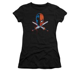 Deathstroke Shirt Crossed Swords Juniors Black Tee T-Shirt